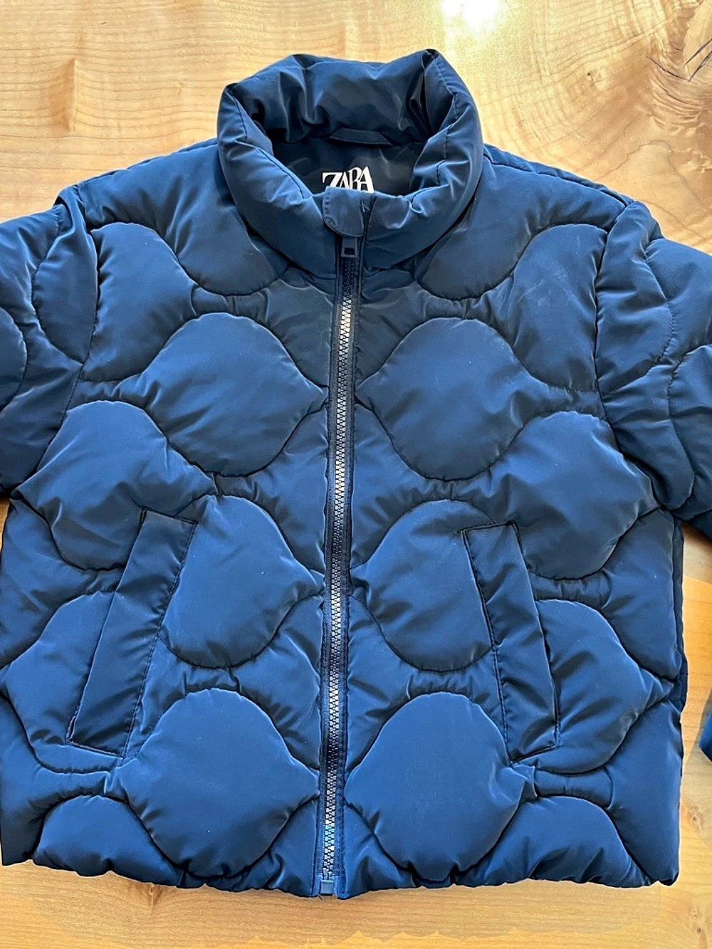 Zara Girls Puffer Jacket in Blue Size 8-9 Like New